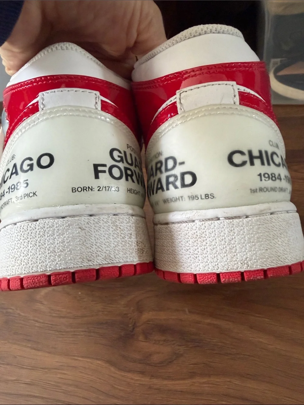 Nike Kids White and Red High-Top Sneakers
